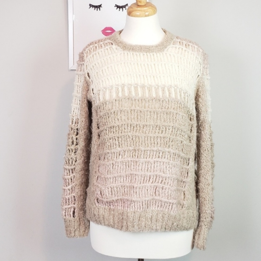 Augden Anthro 100% Alpaca Galan Pullover Sweater